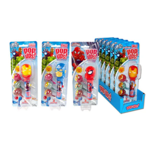 Flix Pop Ups! Marvel Avengers Chupa Chup Lollipops 6ct
